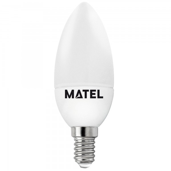 Bomb.led vela e14  6w.calida (caja de 10 unidades)