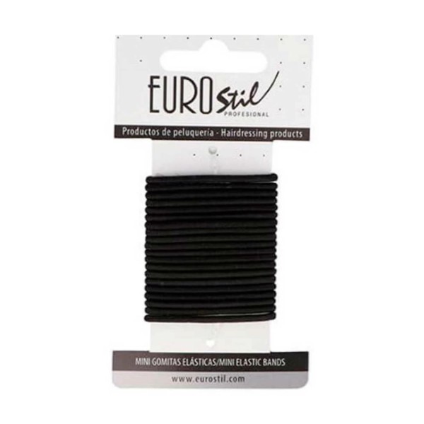 Eurostil caja carton gomas negras mini pack 1un