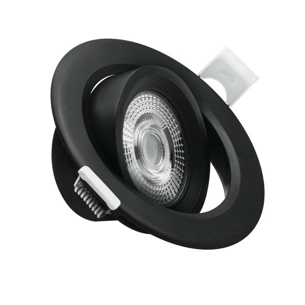Aro led basculante ip20 red.negr.7w.3cct