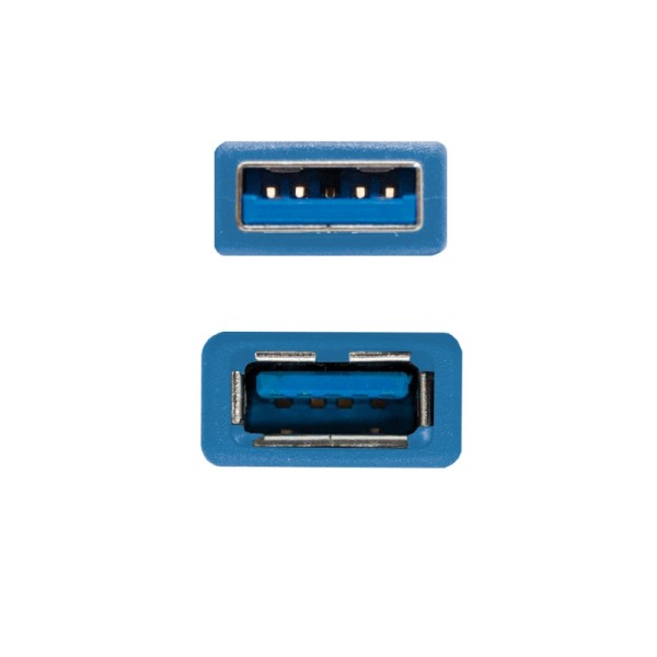 Nanocable cable usb 3.0, a/m-a/h, azul, 1 m