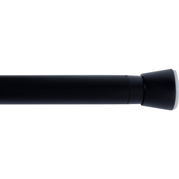 Barra extensible multiuso a presión sin taladro, negra, ø2,8 - 2,5 x 140 - 250 cm